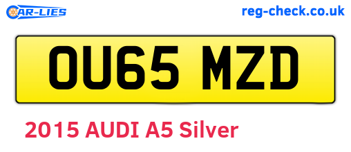 OU65MZD are the vehicle registration plates.