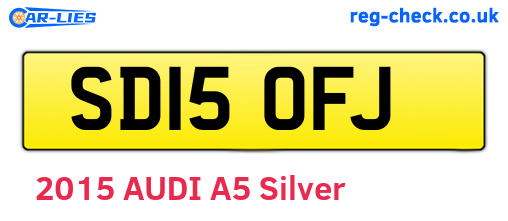 SD15OFJ are the vehicle registration plates.