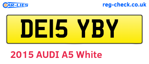 DE15YBY are the vehicle registration plates.
