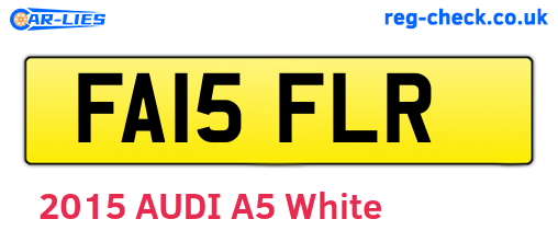 FA15FLR are the vehicle registration plates.