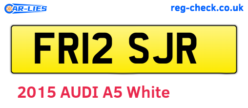 FR12SJR are the vehicle registration plates.