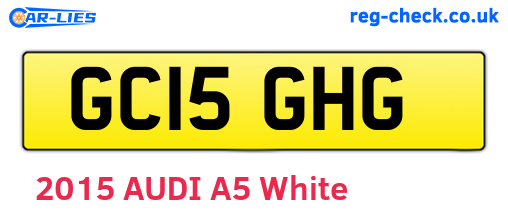 GC15GHG are the vehicle registration plates.