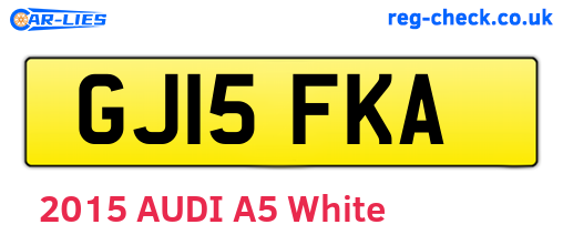 GJ15FKA are the vehicle registration plates.