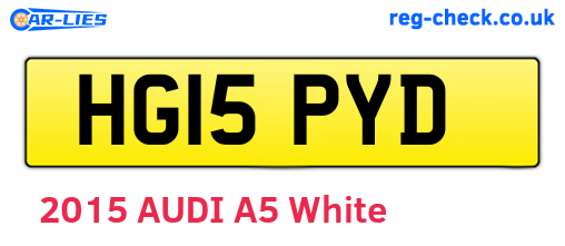 HG15PYD are the vehicle registration plates.