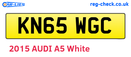 KN65WGC are the vehicle registration plates.