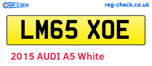 LM65XOE are the vehicle registration plates.