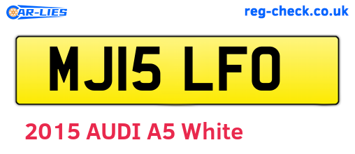 MJ15LFO are the vehicle registration plates.