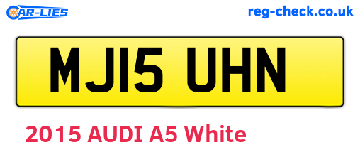 MJ15UHN are the vehicle registration plates.