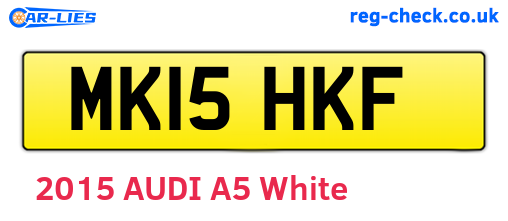 MK15HKF are the vehicle registration plates.