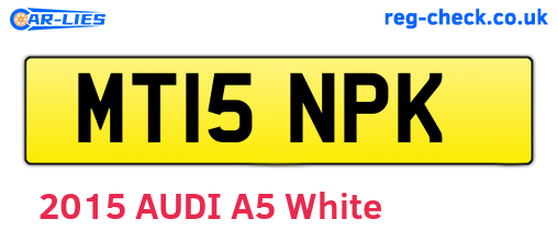 MT15NPK are the vehicle registration plates.