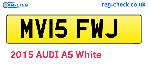 MV15FWJ are the vehicle registration plates.