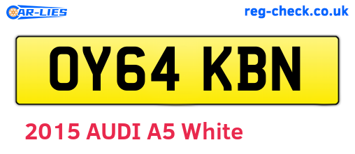 OY64KBN are the vehicle registration plates.