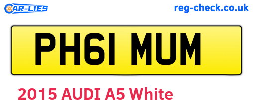 PH61MUM are the vehicle registration plates.