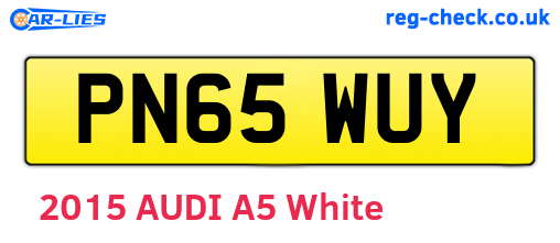 PN65WUY are the vehicle registration plates.