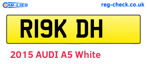 R19KDH are the vehicle registration plates.
