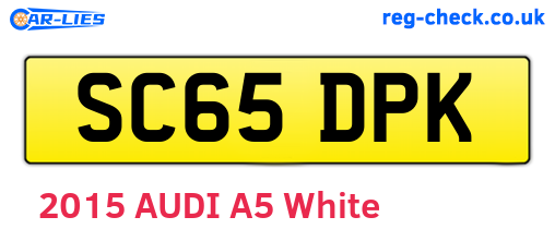 SC65DPK are the vehicle registration plates.
