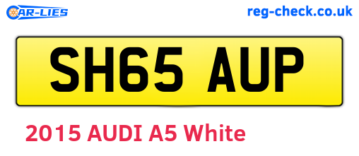 SH65AUP are the vehicle registration plates.
