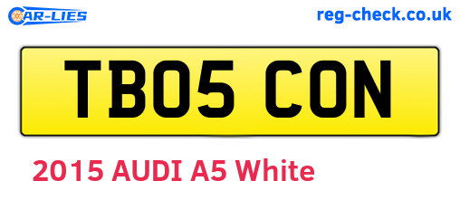 TB05CON are the vehicle registration plates.