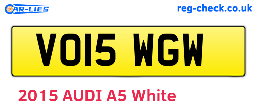 VO15WGW are the vehicle registration plates.