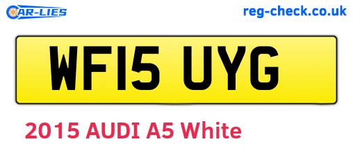 WF15UYG are the vehicle registration plates.