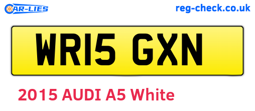 WR15GXN are the vehicle registration plates.