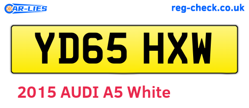 YD65HXW are the vehicle registration plates.