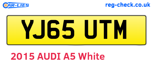 YJ65UTM are the vehicle registration plates.