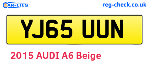 YJ65UUN are the vehicle registration plates.