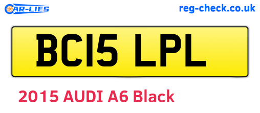 BC15LPL are the vehicle registration plates.
