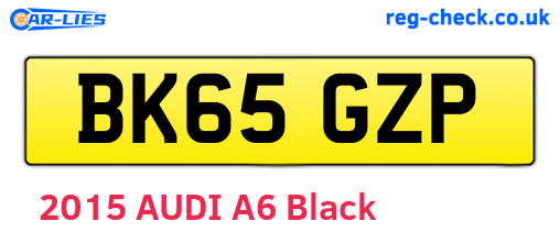 BK65GZP are the vehicle registration plates.