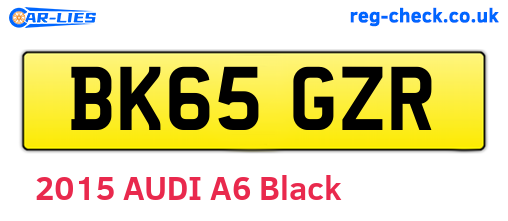 BK65GZR are the vehicle registration plates.