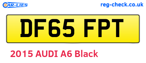 DF65FPT are the vehicle registration plates.