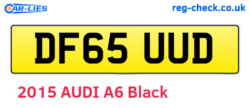 DF65UUD are the vehicle registration plates.