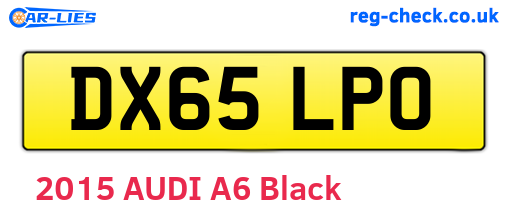 DX65LPO are the vehicle registration plates.