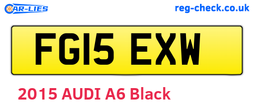 FG15EXW are the vehicle registration plates.