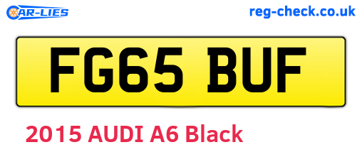 FG65BUF are the vehicle registration plates.