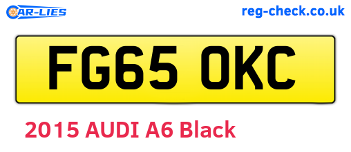 FG65OKC are the vehicle registration plates.