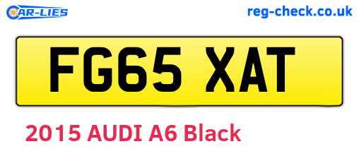 FG65XAT are the vehicle registration plates.