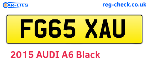 FG65XAU are the vehicle registration plates.