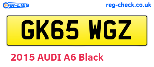 GK65WGZ are the vehicle registration plates.