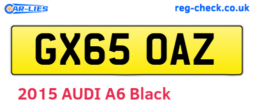 GX65OAZ are the vehicle registration plates.