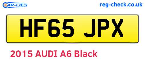 HF65JPX are the vehicle registration plates.