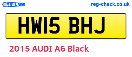 HW15BHJ are the vehicle registration plates.