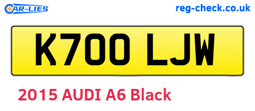K700LJW are the vehicle registration plates.