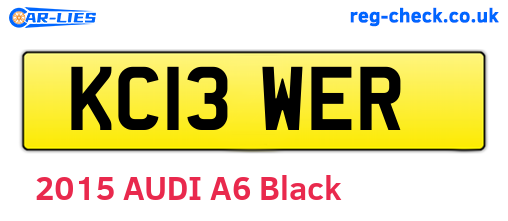 KC13WER are the vehicle registration plates.