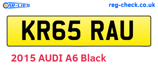 KR65RAU are the vehicle registration plates.