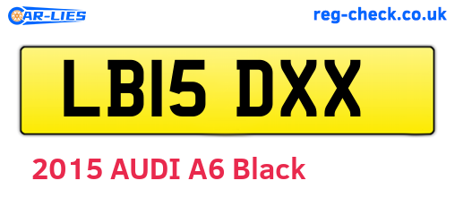 LB15DXX are the vehicle registration plates.
