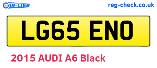 LG65ENO are the vehicle registration plates.