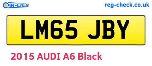 LM65JBY are the vehicle registration plates.