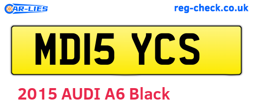 MD15YCS are the vehicle registration plates.